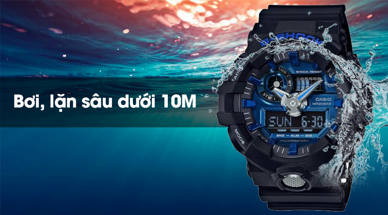 Đồng hồ Nam G-Shock GA-710-1A2DR chống vô nước rất tốt