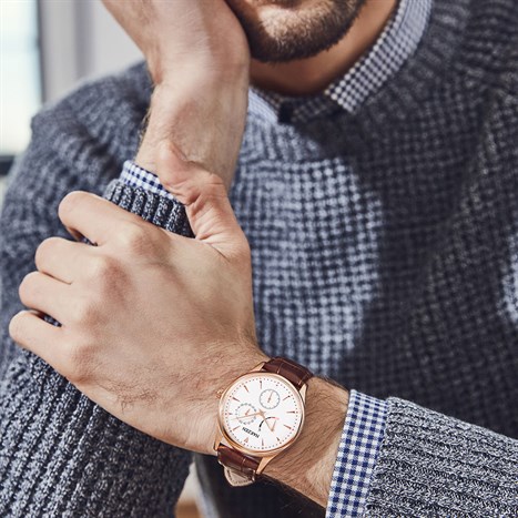 Đồng hồ NAKZEN 39 mm Nam SL5055GREBN-7N0 Màu Nâu