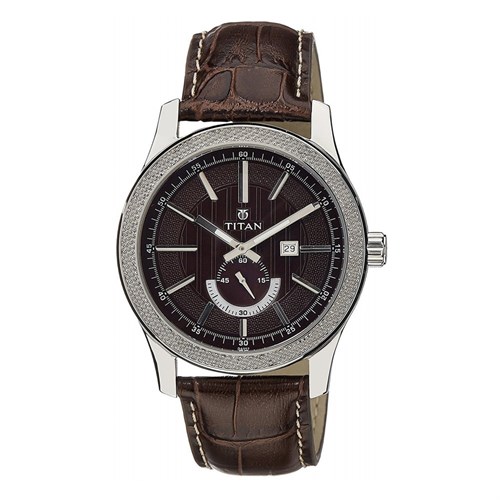 Đồng hồ TITAN 46 mm Nam 9386SL03 Màu Nâu