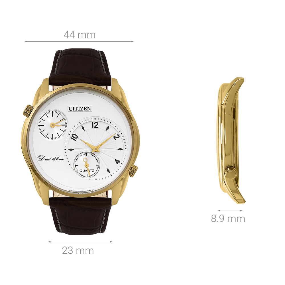 Đồng hồ CITIZEN 44 mm Nam AO3032-02A Màu Nâu