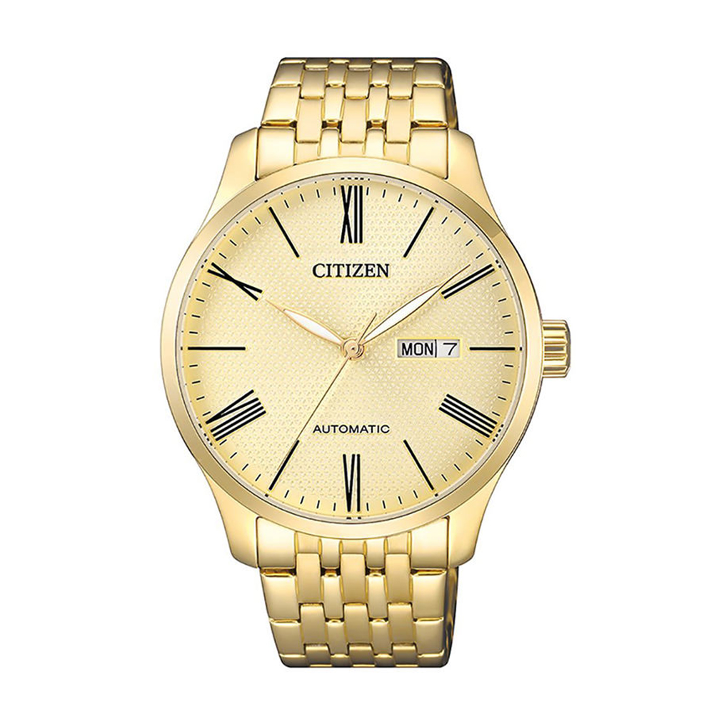 Đồng hồ Nam Citizen Mechanical 40 mm NH8352-53P - Cơ tự động Màu Vàng