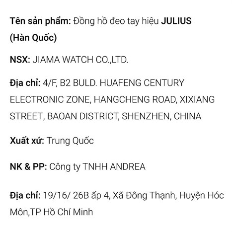Đồng hồ Nữ Julius Star JS-037A Màu Vàng Hồng