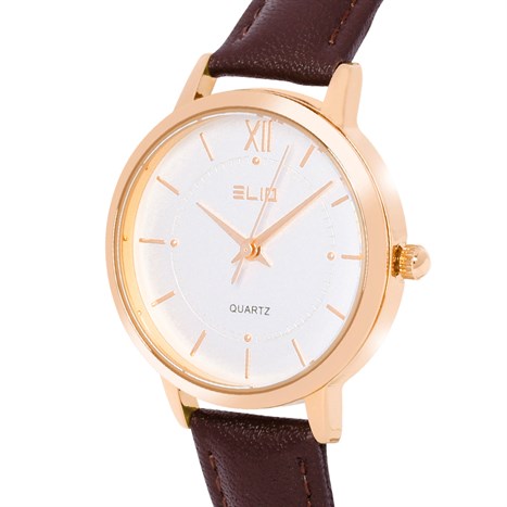 Đồng hồ ELIO 34.3 mm Nữ EL001-01 Màu Nâu