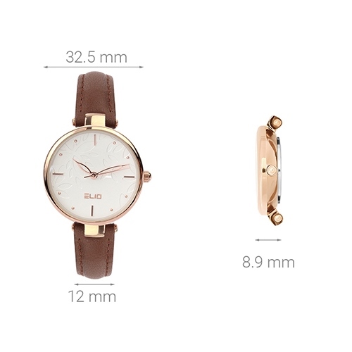 Đồng hồ ELIO 32.5 mm Nữ EL004-01 Màu Nâu