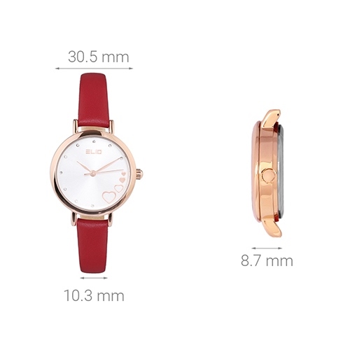 Đồng hồ ELIO Xmas 30.5 mm Nữ EL014-01 Màu Đỏ