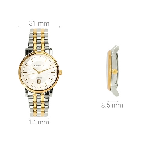 Đồng hồ KORLEX 31 mm Nữ KS001-02 Màu Bạc