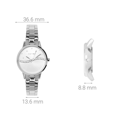 Đồng hồ KORLEX 36.6 mm Nữ KS004-01 Màu Bạc