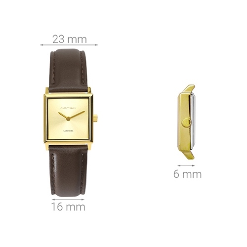 Đồng hồ KORLEX 23 mm Nữ KL003-01 Màu Nâu