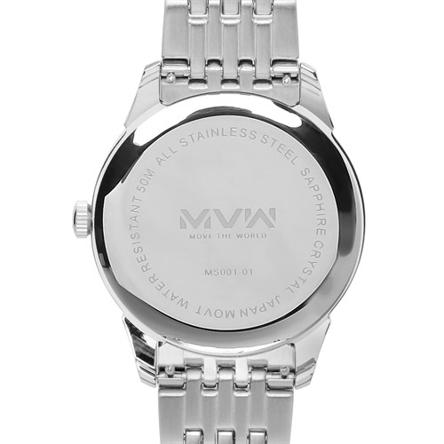 Đồng hồ MVW 40 mm Nam MS001-01 Màu Bạc