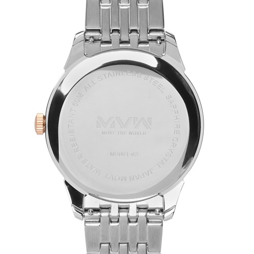 Đồng hồ MVW 40 mm Nam MS001-02 Màu Bạc