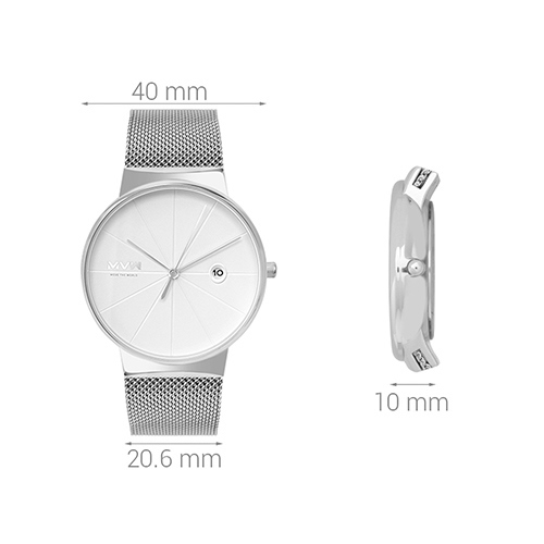 Đồng hồ Nam MVW MS010-01 Màu Bạc