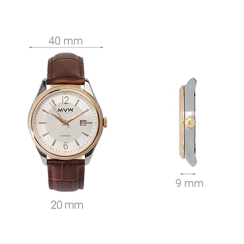 Đồng hồ MVW 40 mm Nam ML006-01 Màu Nâu