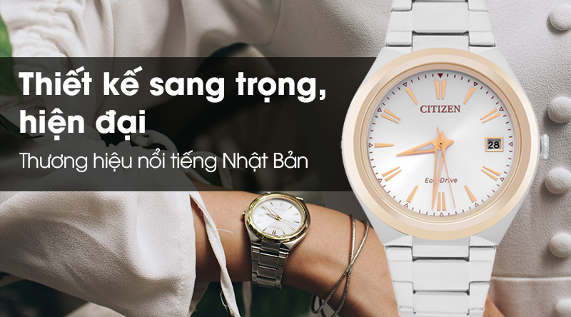 Đồng hồ đôi Citizen FE6024-55B/AW1374-51B mang nét sang trọng