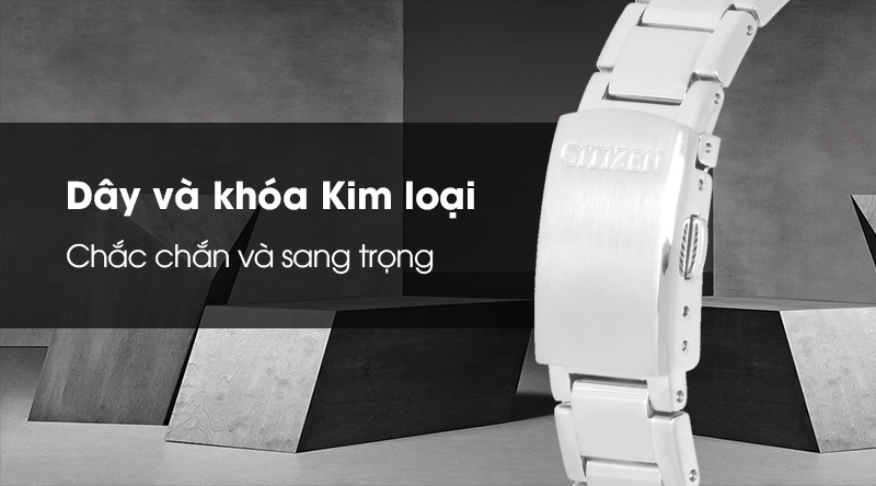Đồng hồ đôi Citizen FE6024-55B/AW1374-51B có dây đeo chắc chắn