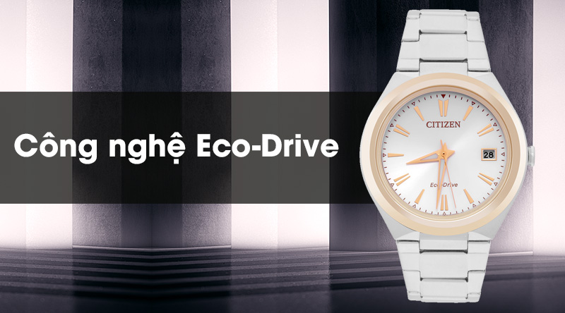Đồng hồ đôi Citizen FE6024-55B/AW1374-51B có công nghệ Eco-Drive hiện đại