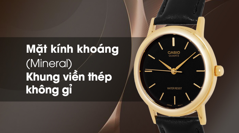 Đồng hồ đôi Casio LTP-1095Q-1A/MTP-1095Q-1A có mặt kính cứng cáp, khung viền chống oxi hóa Đồng hồ đôi Casio LTP-1095Q-1A/MTP-1095Q-1A có mặt kính cứng cáp, khung viền chống oxi hóa