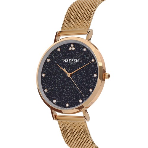 Đồng hồ NAKZEN Hoa & Gió 36 mm Nữ SS4060L-2NO Màu Vàng Hồng