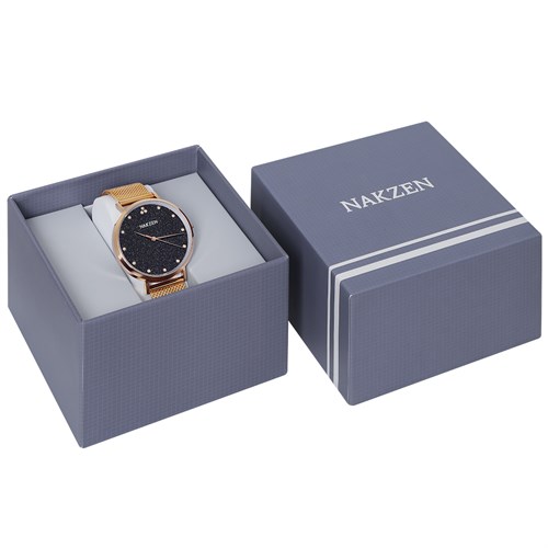 Đồng hồ NAKZEN Hoa & Gió 36 mm Nữ SS4060L-2NO Màu Vàng Hồng