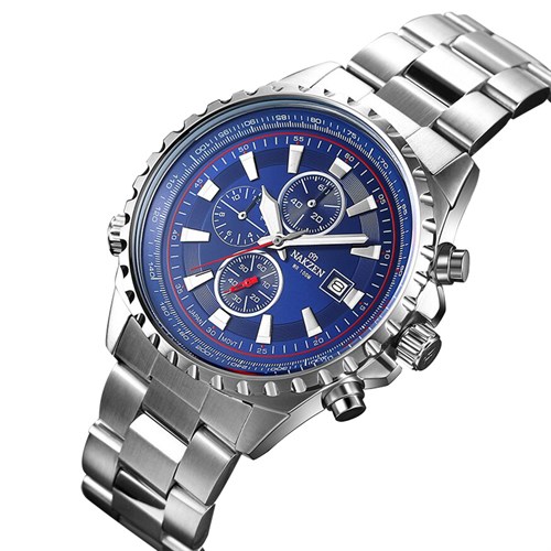 Đồng hồ NAKZEN 44 mm Nam SS5043G-2N8 Màu Bạc