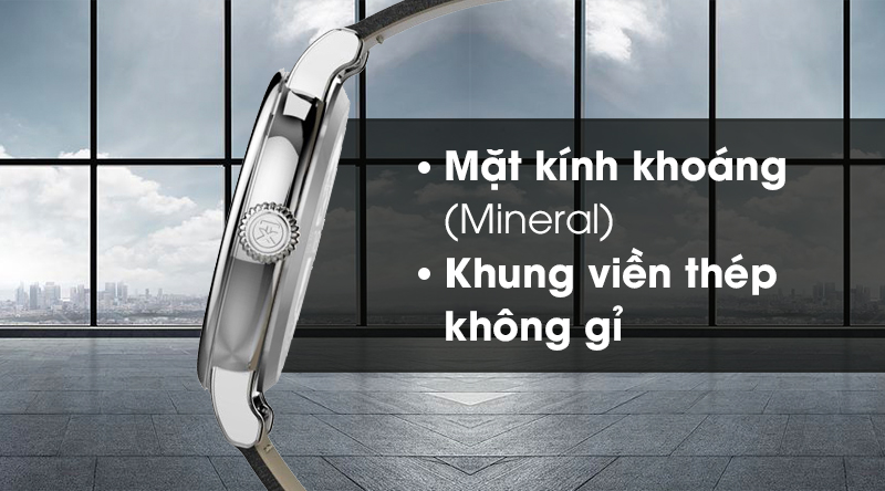 Đồng hồ nam Timex TW2T69200 có mặt kính cứng cáp, khung viền bền chắc