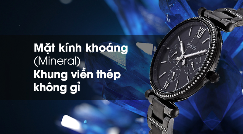 Đồng hồ nữ Fossil ES4543 có mặt kính chịu lực tốt, khung viền cứng cáp Đồng hồ nữ Fossil ES4543 có mặt kính chịu lực tốt, khung viền cứng cáp
