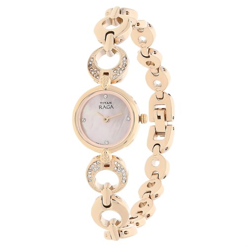 Đồng hồ TITAN 24 mm Nữ 2444WM02 Màu Vàng Hồng