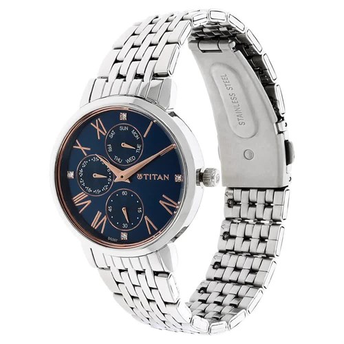 Đồng hồ TITAN Champagne 34 mm Nữ 2569SM01 Màu Bạc