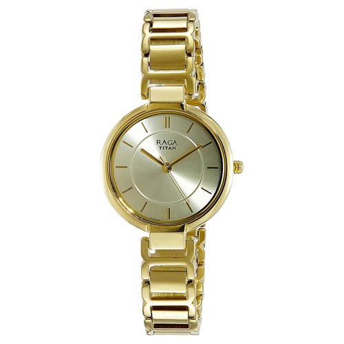 Đồng hồ TITAN 29 mm Nữ 2608YM01 Màu Vàng