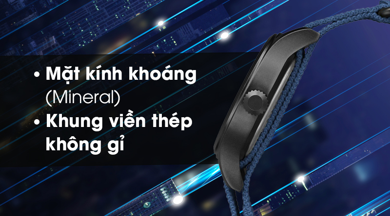 Đồng hồ nam Timex TW4B04800 có mặt kính cứng cáp, khung viền chịu lực tốt