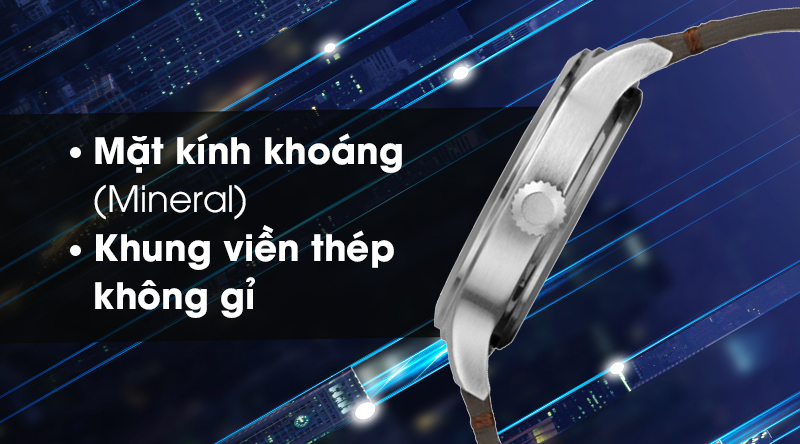 Đồng hồ nam Timex TW4B06400 có mặt kính cứng cáp, khung viền bền bỉ