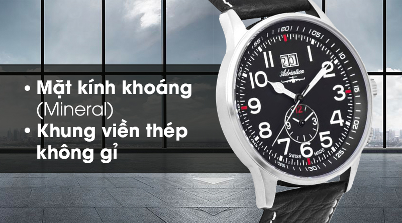 Đồng hồ nam Adriatica A1066.5224Q có lớp vỏ bền bỉ Đồng hồ nam Adriatica A1066.5224Q có lớp vỏ bền bỉ