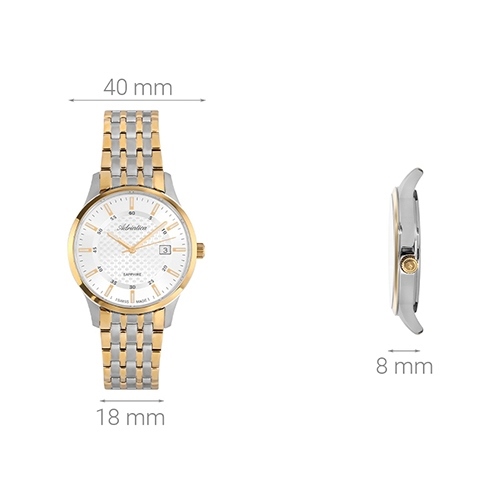 Đồng hồ ADRIATICA 40 mm Nam A1256.2113Q Màu Bạc