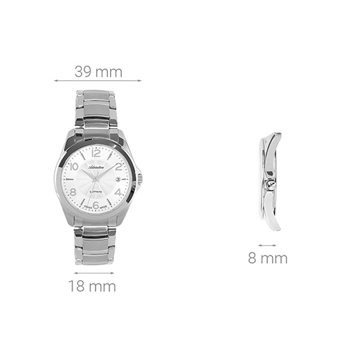 Đồng hồ ADRIATICA 39 mm Nam A1265.5153Q Màu Bạc