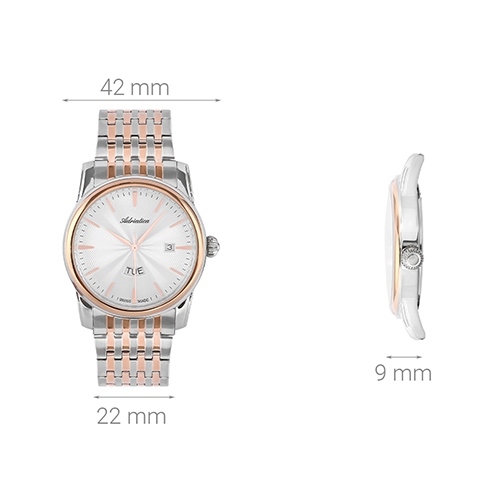 Đồng hồ ADRIATICA 42 mm Nam A8194.R113Q Màu Bạc