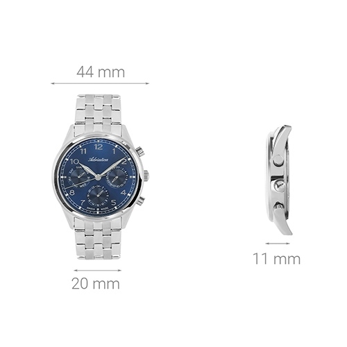 Đồng hồ ADRIATICA 44 mm Nam A8259.5125QF Màu Bạc