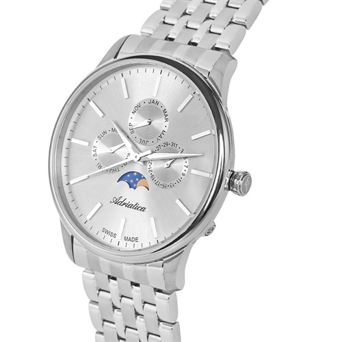 Đồng hồ ADRIATICA 42 mm Nam A8262.5117QF Màu Bạc