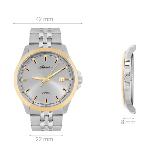 Đồng hồ ADRIATICA 42 mm Nam A8304.2117Q Màu Bạc