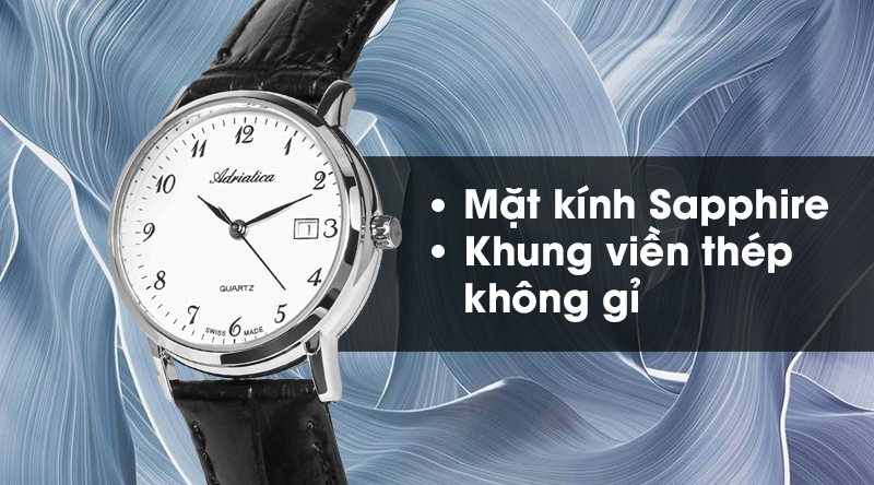 Đồng hồ Nữ Adriatica A3143.5223Q có khả năng chịu va đập tốt Đồng hồ Nữ Adriatica A3143.5223Q có khả năng chịu va đập tốt