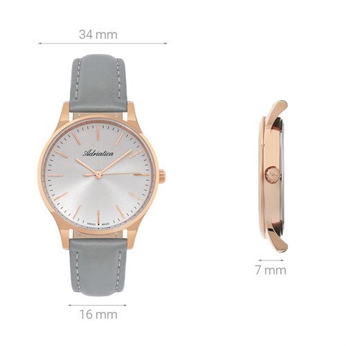 Đồng hồ ADRIATICA 34 mm Nữ A3186.9G17Q Màu Xám