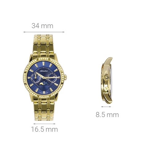 Đồng hồ ADRIATICA 34 mm Nữ A3601.1115QFZ Màu Vàng