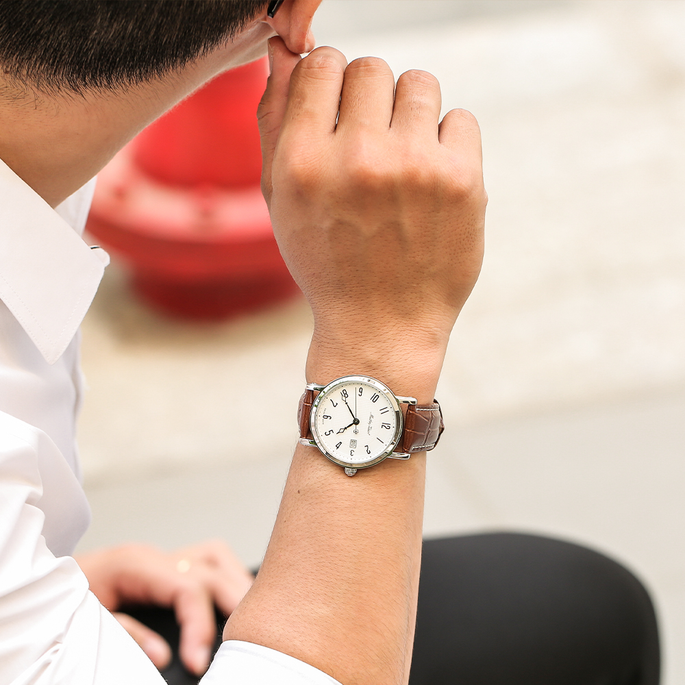 Đồng hồ MATHEY TISSOT City Leather 38 mm Nam H611251AG