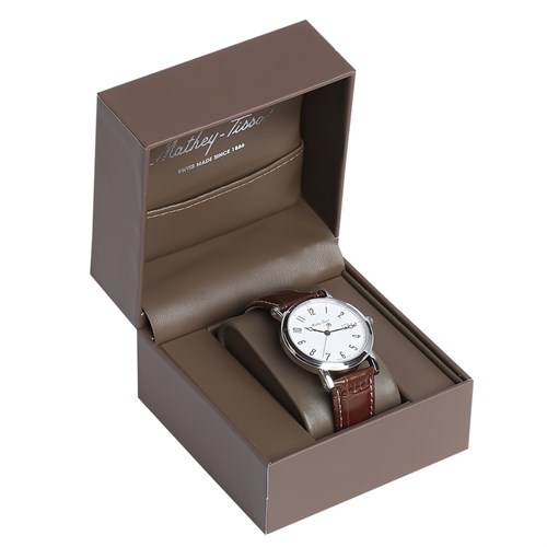 Đồng hồ MATHEY TISSOT City Leather 38 mm Nam H611251AG Màu Nâu