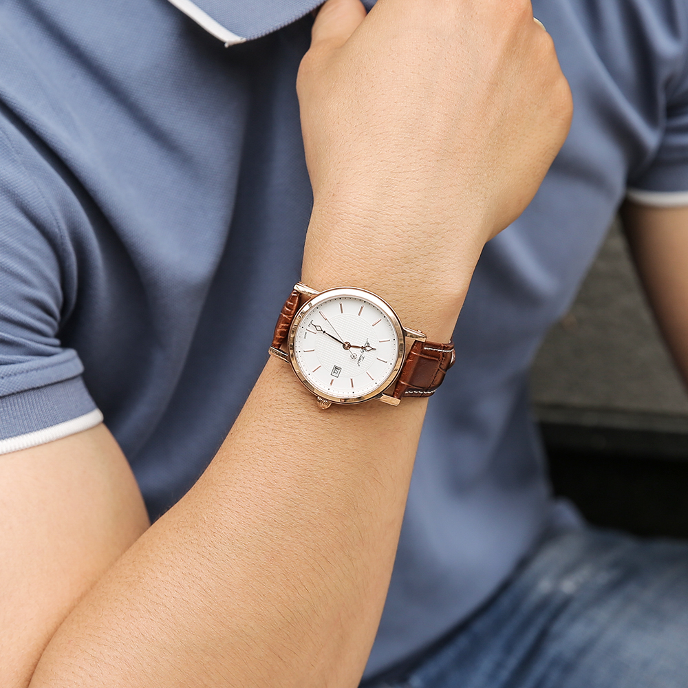 Đồng hồ MATHEY TISSOT City Leather 38 mm Nam H611251PI