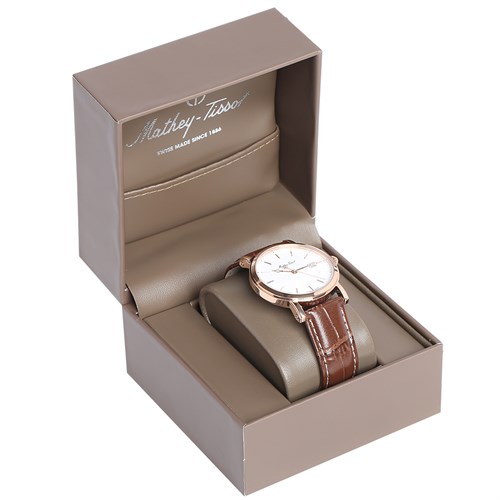 Đồng hồ MATHEY TISSOT City Leather 38 mm Nam H611251PI Màu Nâu