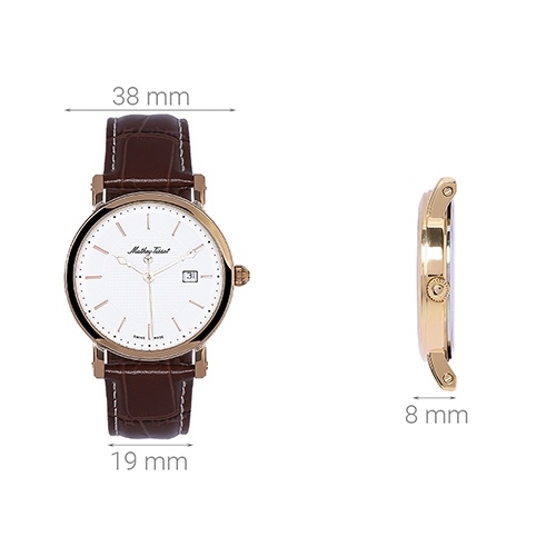 Đồng hồ MATHEY TISSOT City Leather 38 mm Nam H611251PI Màu Nâu