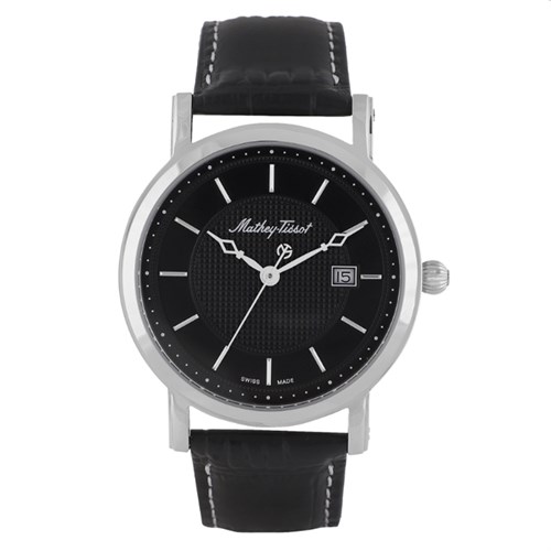 Đồng hồ MATHEY TISSOT City Leather 42 mm Nam HB611251AN Màu Đen