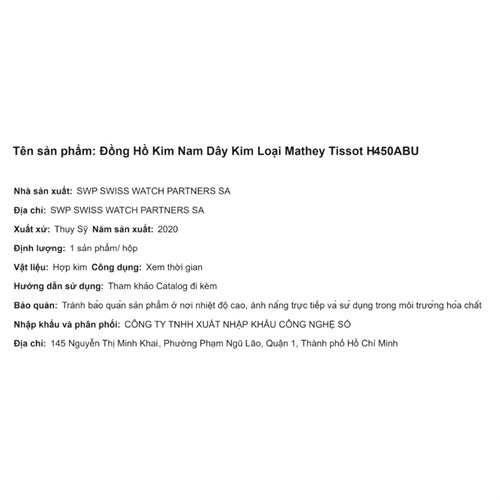 Đồng hồ MATHEY TISSOT Mathy I 40 mm Nam H450ABU Màu Bạc