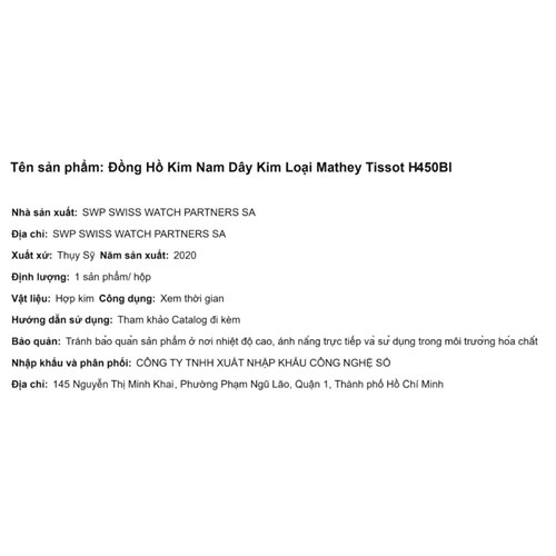 Đồng hồ MATHEY TISSOT Mathy I 40 mm Nam H450BI Màu Bạc