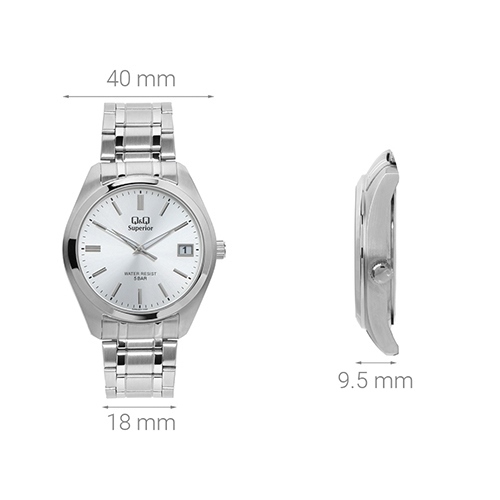 Đồng hồ Nam Q&Q S286J201Y Màu Bạc
