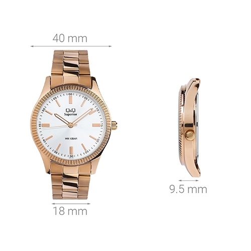 Đồng hồ Q&Q 40 mm Nam S294J001Y Màu Vàng đồng